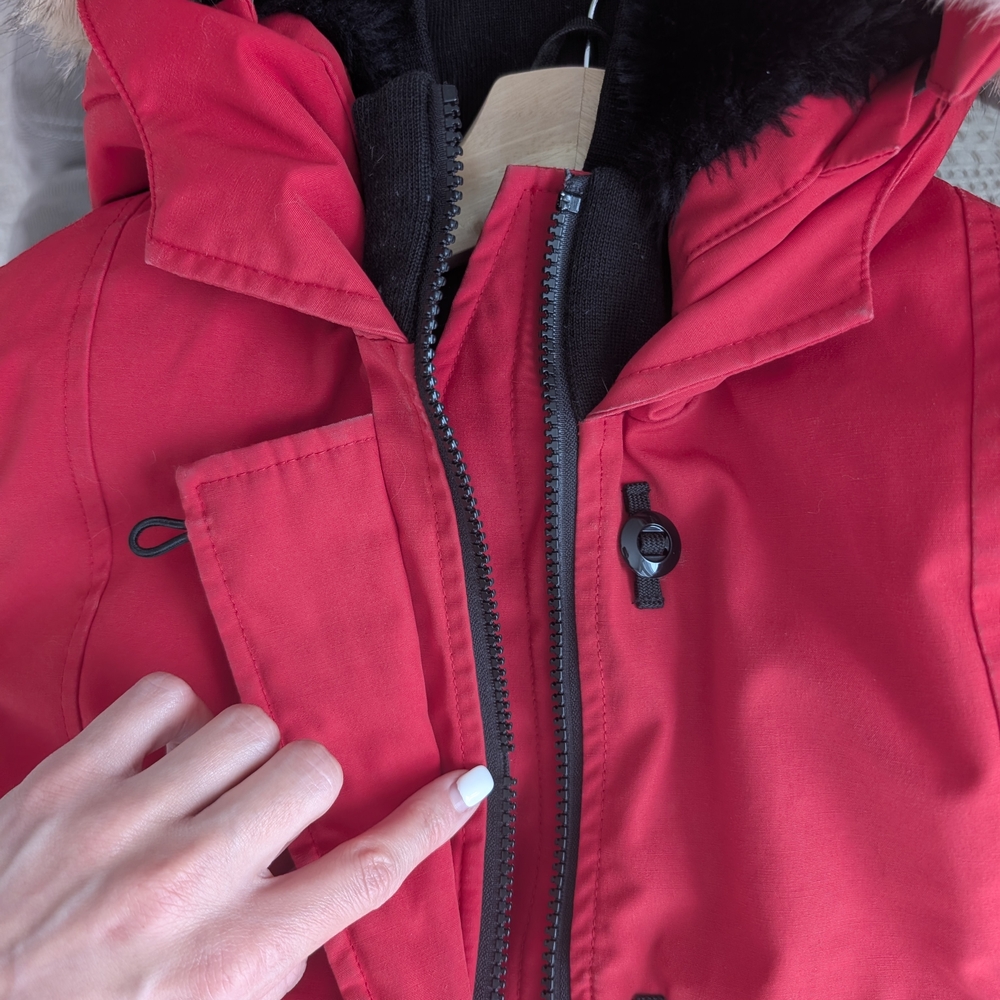 Canada Goose Red and Black Winter Jacket - Picture 5 of 8